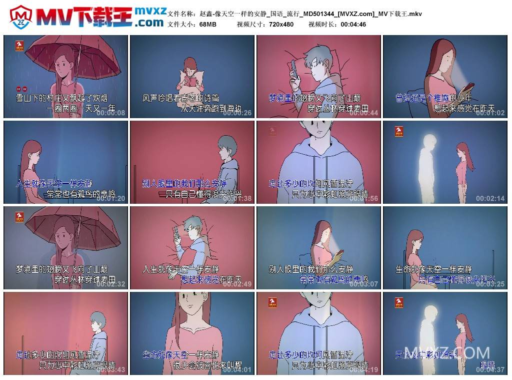 赵鑫-像天空一样的安静_国语_流行_MD501344